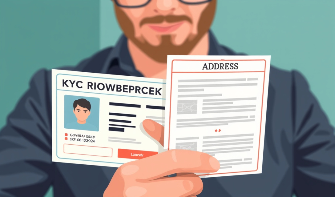 Identity verification documents being submitted for casino withdrawal processing