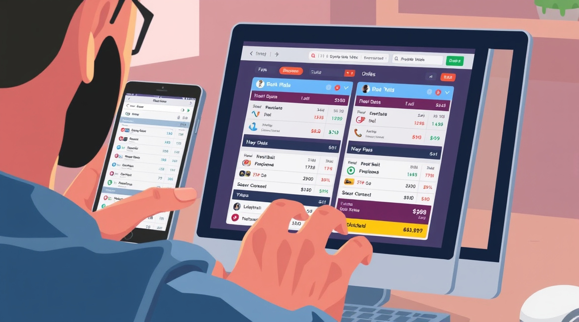 Bettor comparing different sportsbook apps and their offers on a device