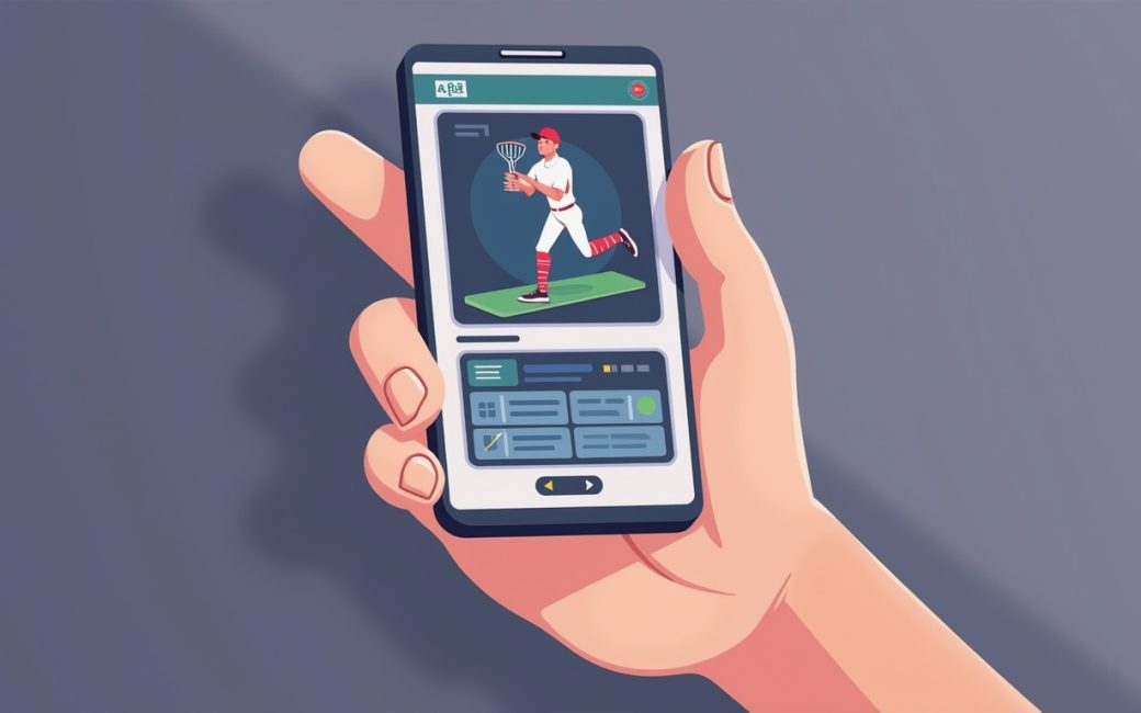 Person holding smartphone with sportsbook app ready to place an online sports bet