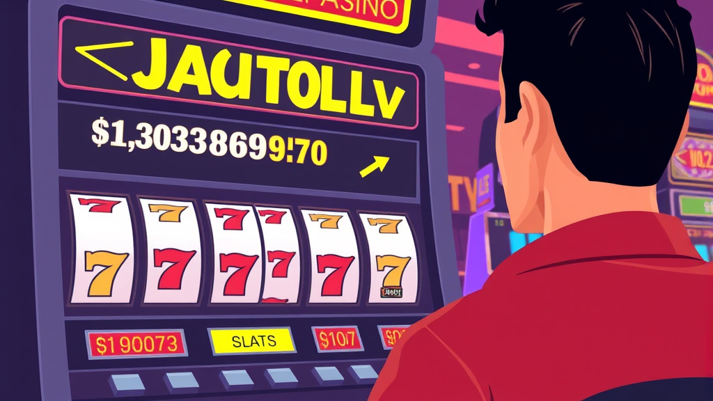 Progressive jackpot meter on a Slots.lv slot game displaying an increasing prize amount